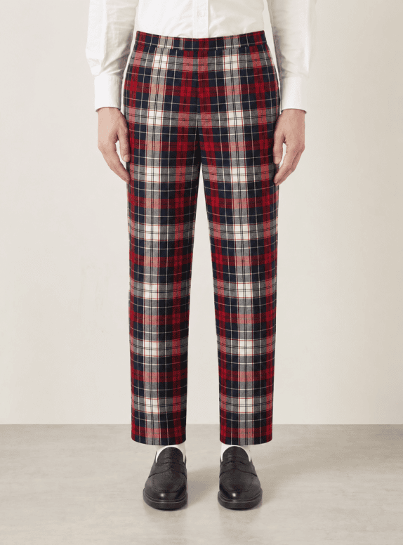 Thom Browne Fall 2009  PANTALONI CLASSIC CHECK ROSSO BLU UOMO PRE OWNED L