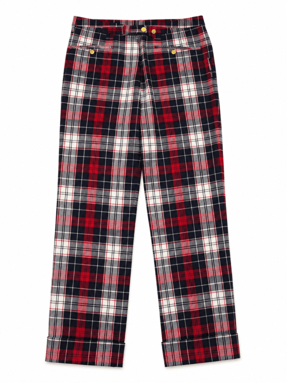 Thom Browne Fall 2009  PANTALONI CLASSIC CHECK ROSSO BLU UOMO PRE OWNED L