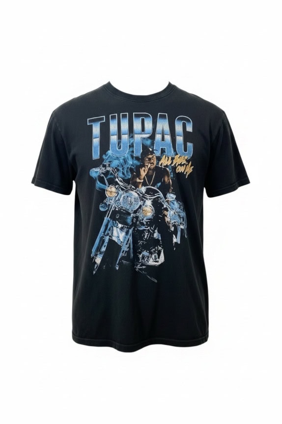 2PAC GRAPHIC TEE STREETWEAR ΜΑΥΡΟ ΑΝΤΡΙΚΟ PRE OWNED XL