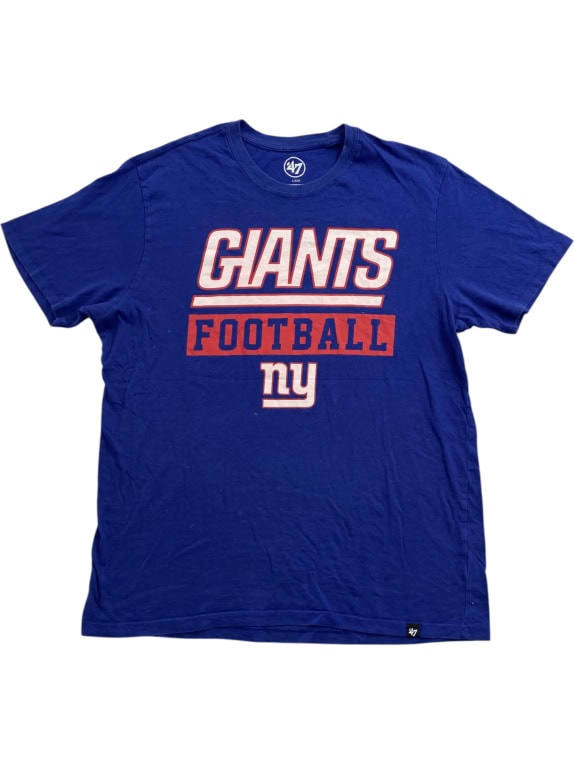 47 T-shirt NEW YORK GIANTS logo blu UNISEX M usata