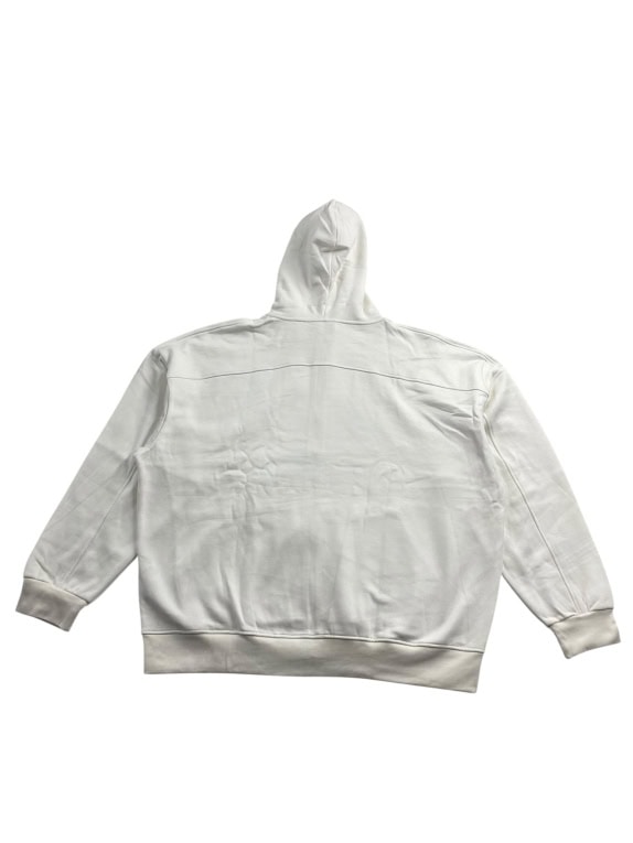 4F Felpa con cappuccio zip casual con stampa bianca da uomo XXL