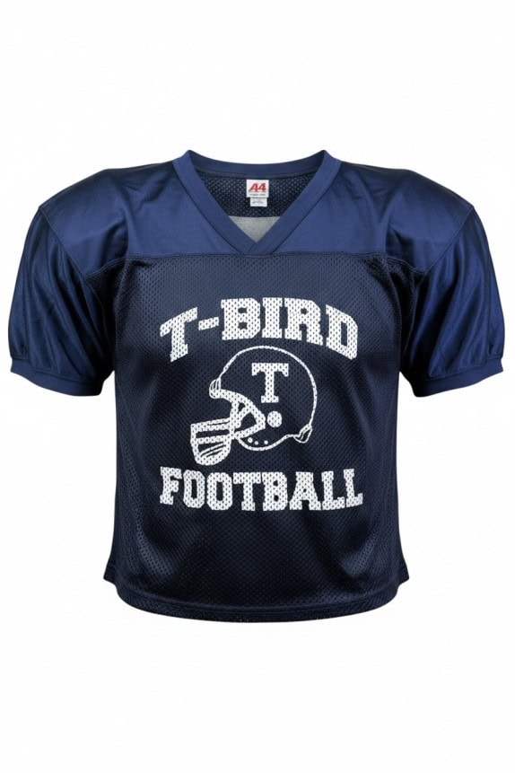 A4 FOOTBALL JERSEY SPORTSWEAR NAVY UNISEX PRE OWNED M