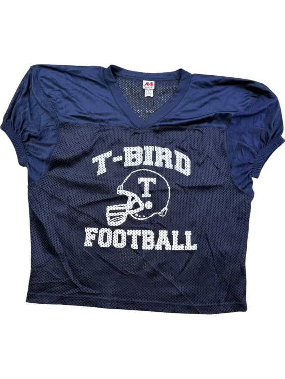 A4 FOOTBALL JERSEY SPORTSWEAR NAVY UNISEX PRE OWNED M