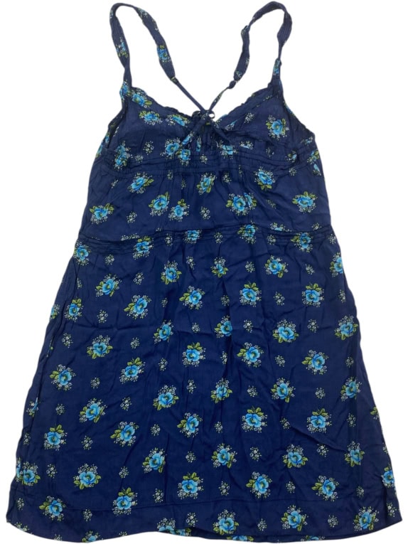 Abercrombie & Fitch Vestito floreale estivo blu da donna S