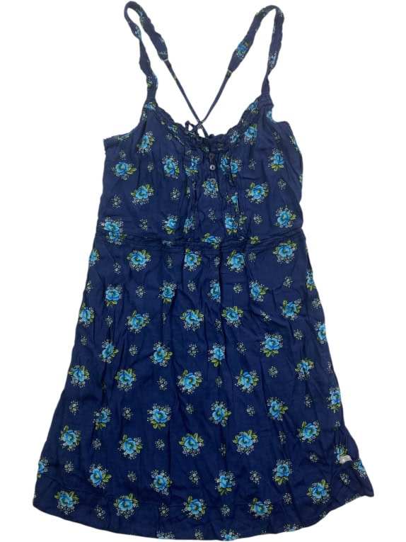 Abercrombie & Fitch Vestito floreale estivo blu da donna S