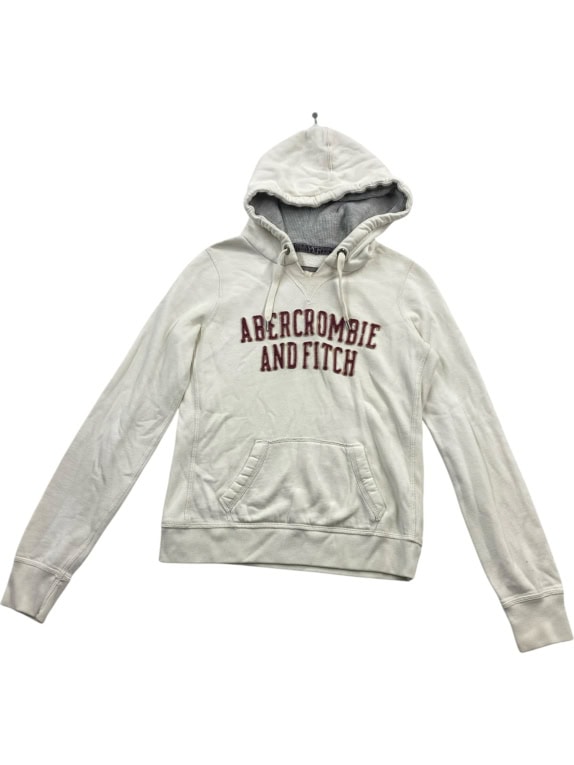 ABERCROMBIE & FITCH Φούτερ Hoodie Vintage Με Λογότυπο Εκρού Ανδρικό M