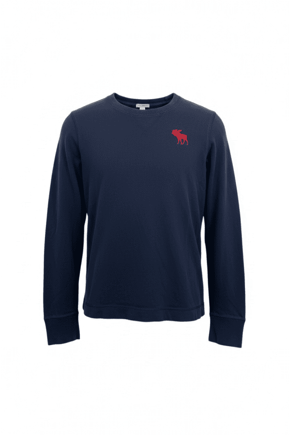 ABERCROMBIE & FITCH Long Sleeve T-Shirt With Logo Navy Blue Men’s S