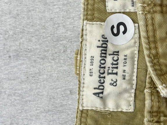 ABERCROMBIE AND FITCH CARGO SHORTS UTILITY KHAKI UOMO PRE OWNED S