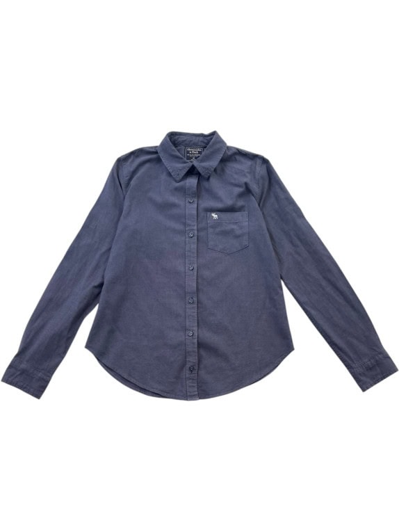 ABERCROMBIE FITCH ΠΟΥΚΑΜΙΣΟ MINIMAL ΣΚΟΥΡΟ ΜΠΛΕ ΓΥΝΑΙΚΕΙΟ PRE OWNED XS
