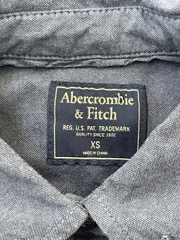 ABERCROMBIE FITCH ΠΟΥΚΑΜΙΣΟ MINIMAL ΣΚΟΥΡΟ ΜΠΛΕ ΓΥΝΑΙΚΕΙΟ PRE OWNED XS