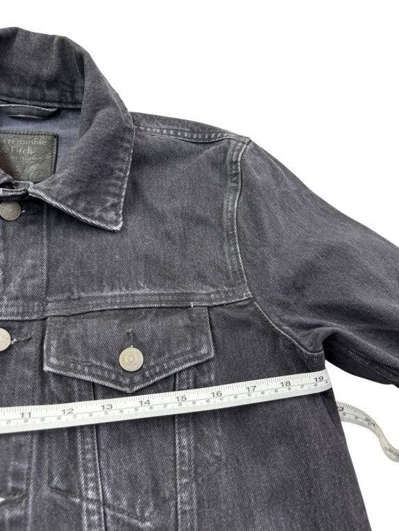 ABERCROMBIE FITCH ΤΖΙΝ ΜΠΟΥΦΑΝ WASHED ΞΕΘΩΡΙΑΣΜΕΝΟ ΜΑΥΡΟ ΑΝΤΡΙΚΟ PRE OWNED S