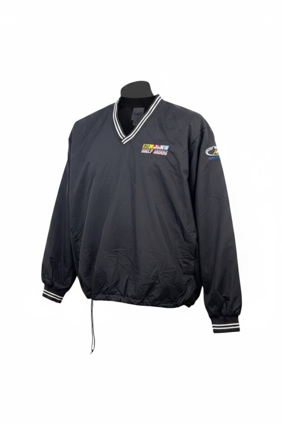 Acadia Nylon Pullover Jacket Big Logo Black Unisex XXXL