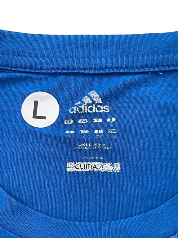 ADIDAS SLEEVELESS TOP ATHLETIC BLUE MENS PRE OWNED L