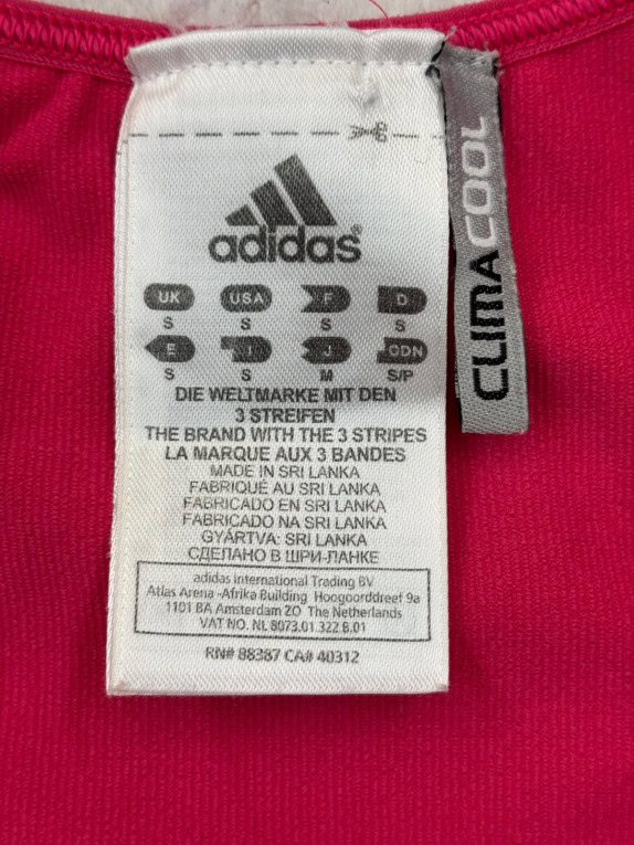 ADIDAS ΑΜΑΝΙΚΟ ΤΟΠ SPORTSWEAR ΦΟΥΞΙΑ ΓΥΝΑΙΚΕΙΟ PRE OWNED S