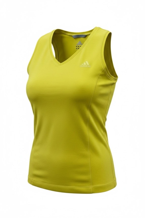 ADIDAS TANK TOP SPORTSWEAR LIME WOMEN PRE OWNED S