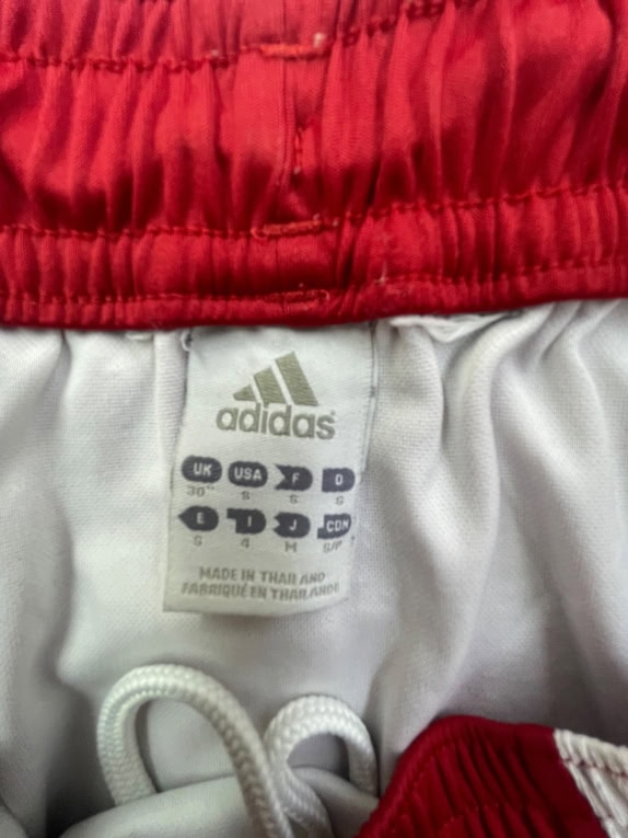 Adidas Ανδρικό Σορτσάκι Κόκκινο με Λευκές Ρίγες Μέγεθος L