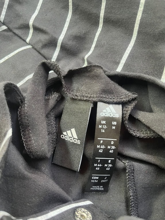 ADIDAS ΑΘΛΗΤΙΚΗ ΦΟΡΜΑ ΜΕ ΡΙΓΕΣ ΜΑΥΡΟ ΓΥΝΑΙΚΕΙΟ PRE OWNED M