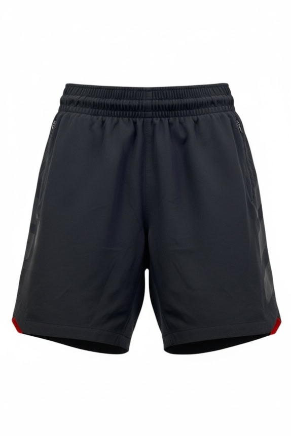 ADIDAS pantaloncini sportivi Performance con zip neri/rossi da uomo S