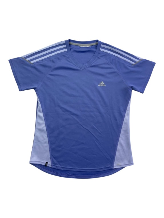 ADIDAS SPORTS T-SHIRT CLIMALITE LOGO BLUE WOMEN'S M
