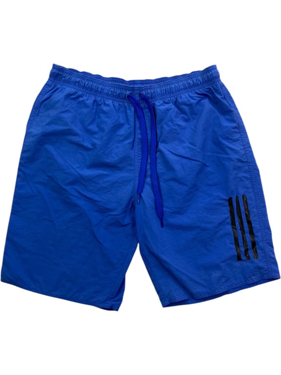 ADIDAS pantaloncini sportivi da uomo con 3 strisce iconiche blu royal medium