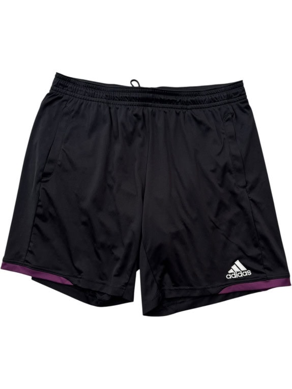 ADIDAS ATHLETIC SHORTS MINIMAL BLACK MEN PRE OWNED XL