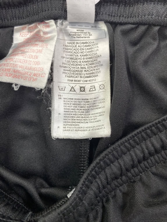 ADIDAS pantaloncini sportivi performance con tre strisce neri da uomo XS