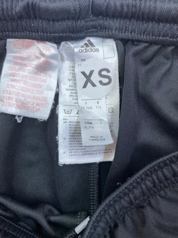 ADIDAS pantaloncini sportivi performance con tre strisce neri da uomo XS