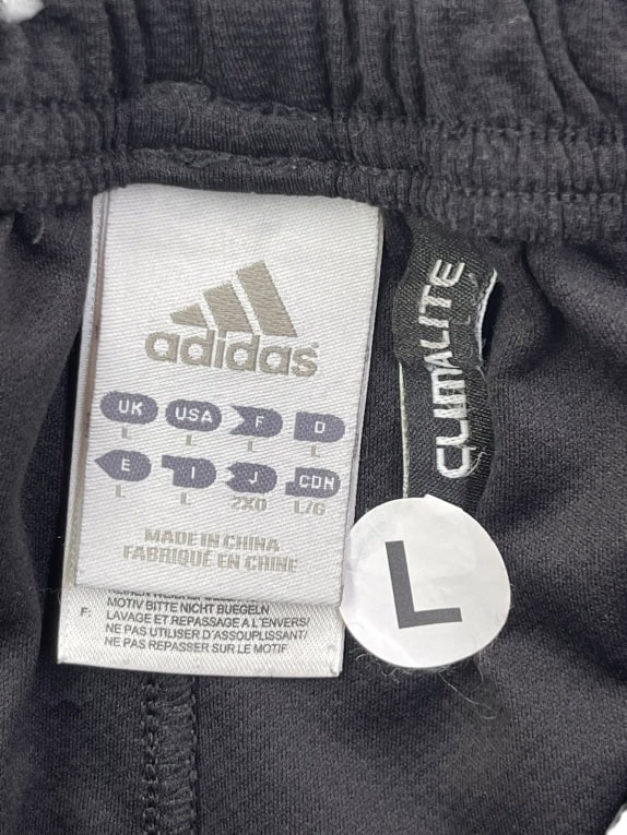 ADIDAS ATHLETIC SHORTS SPORTSWEAR BLACK MENS PRE OWNED L