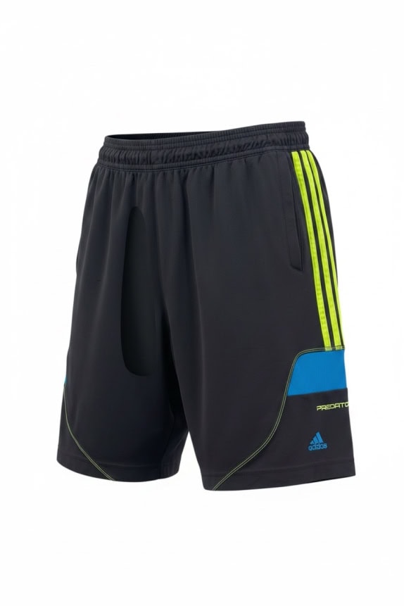 ADIDAS ATHLETIC SHORTS SPORTSWEAR BLACK MENS PRE OWNED L