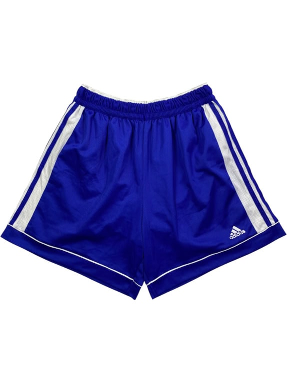 ADIDAS pantaloncini sportivi stile vintage con tre strisce blu da uomo M