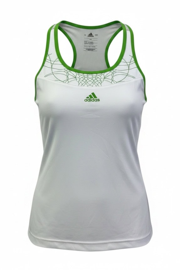 ADIDAS ΑΘΛΗΤΙΚΟ ΤΟΠΑΚΙ GRAPHIC ΛΕΥΚΟ ΠΡΑΣΙΝΟ ΓΥΝΑΙΚΕΙΟ PRE OWNED S