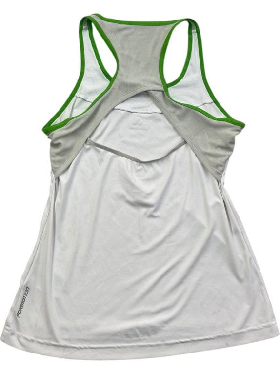 ADIDAS ATHLETIC TOP GRAPHIC WHITE GREEN WOMEN PRE OWNED S