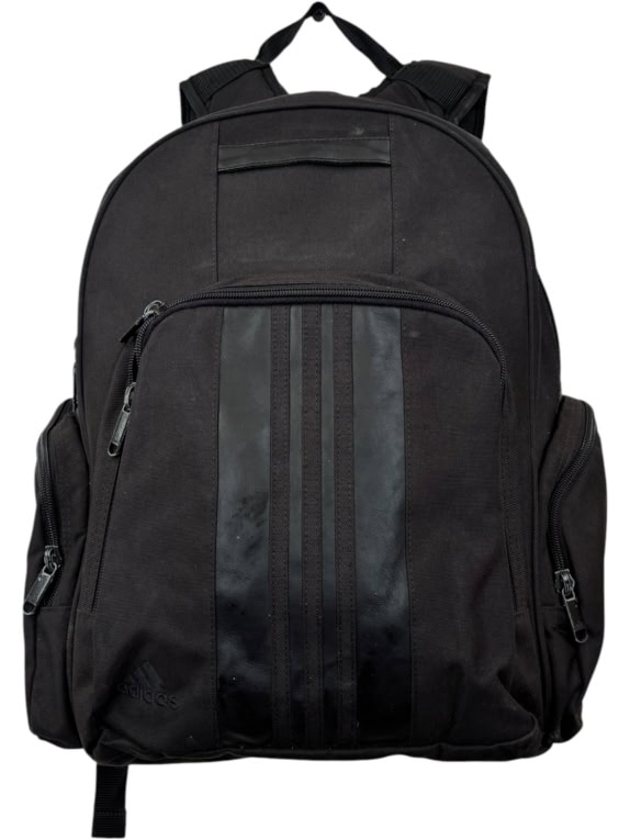 ADIDAS BACKPACK MINIMAL BLACK UNISEX PRE OWNED