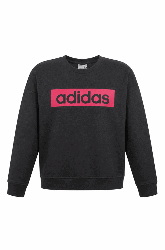 ADIDAS CREWNECK MINIMAL BLACK WOMENS PRE OWNED S