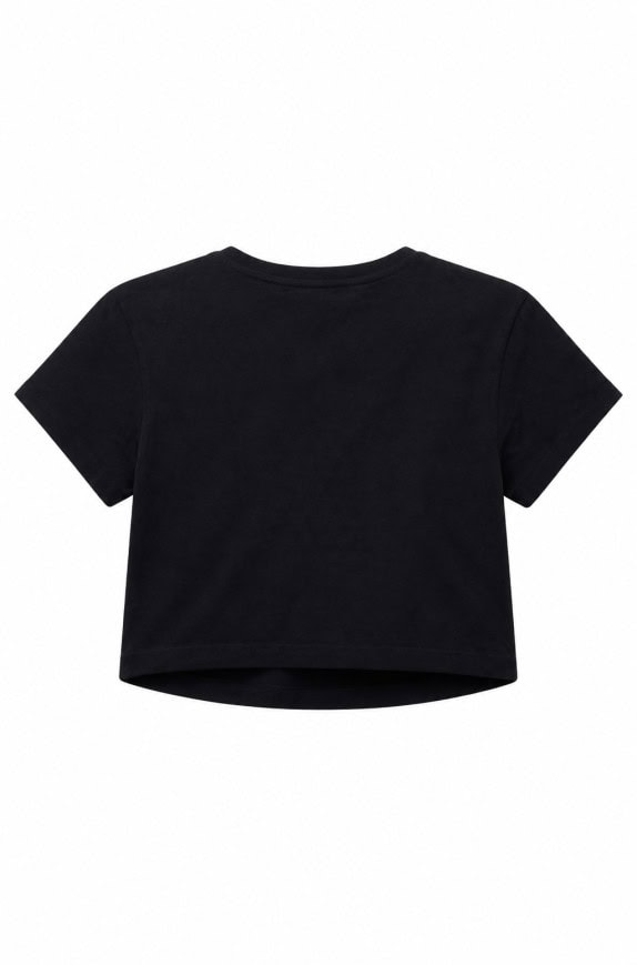 ADIDAS CROP TEE GRAPHIC NERO DONNA PRE OWNED S