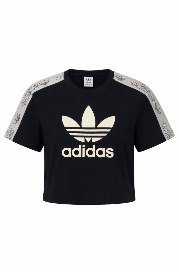 ADIDAS CROP TEE GRAPHIC ΜΑΥΡΟ ΓΥΝΑΙΚΕΙΟ PRE OWNED S