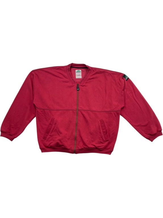 ADIDAS EQUIPMENT VINTAGE 90s SWEATSHIRT JACKET WITH LOGO BURGUNDY MEN'S L