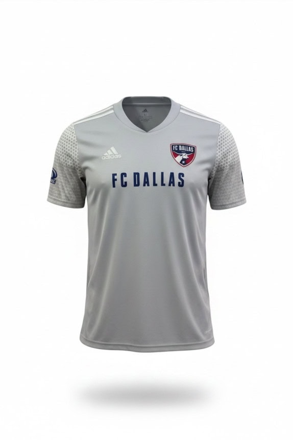 ADIDAS FC DALLAS FOOTBALL JERSEY SPORTSWEAR GREY MENS PRE OWNED M