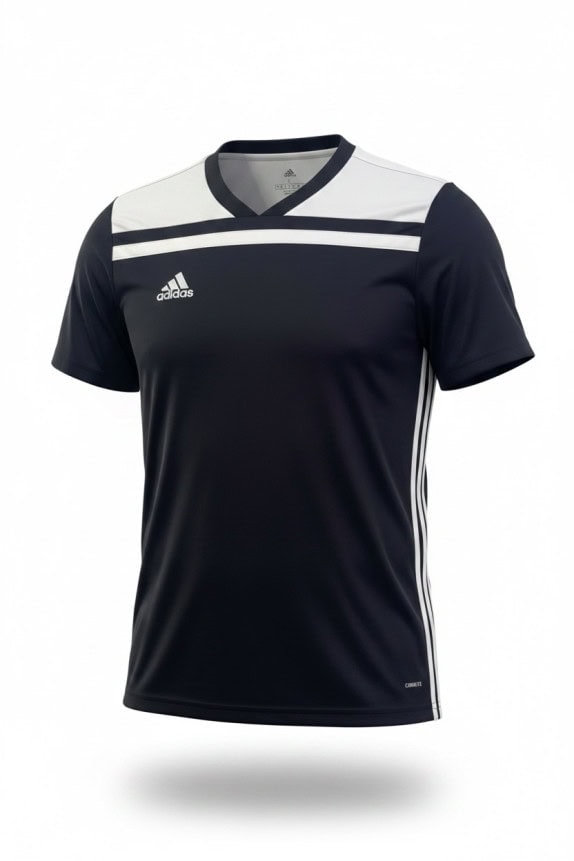 ADIDAS FOOTBALL JERSEY ATHLETIC BLACK WHITE ANTRIKO PRE OWNED L