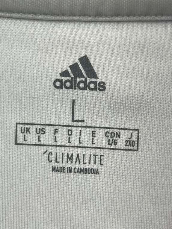 ADIDAS FOOTBALL JERSEY ATHLETIC BLACK WHITE MEN PRE OWNED L