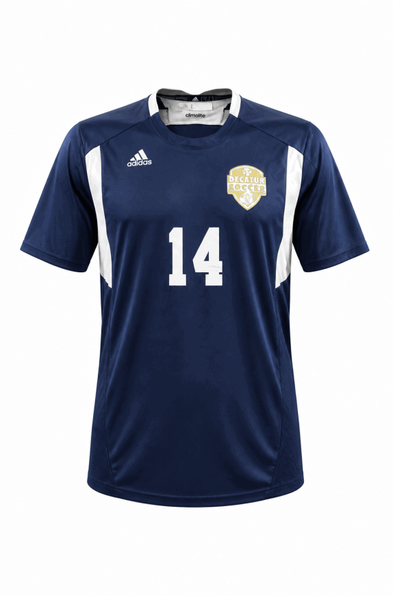 ADIDAS FOOTBALL JERSEY GRAPHIC NAVY UNISEX PRE OWNED M