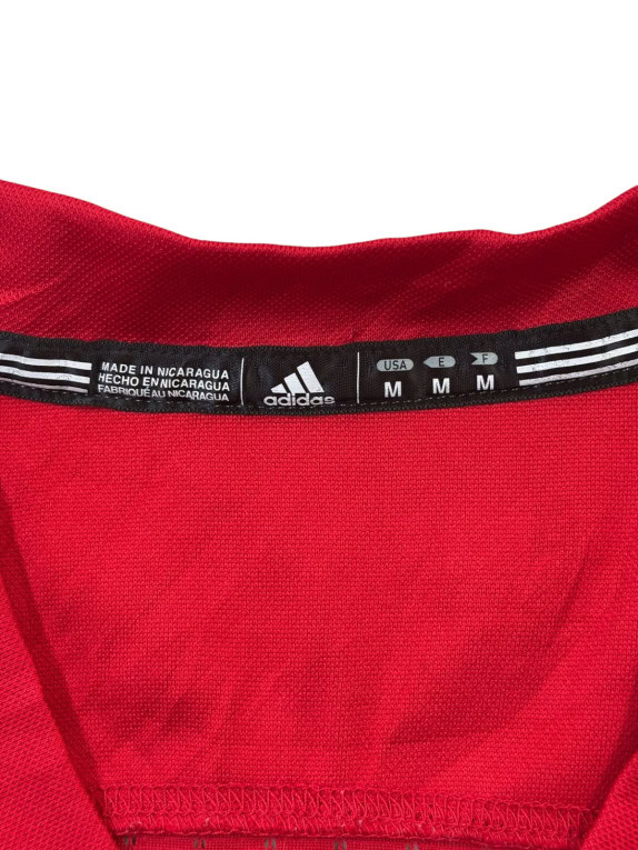 ADIDAS FOOTBALL JERSEY SPORTY RED MEN PRE OWNED M