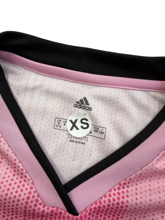 ADIDAS FOOTBALL JERSEY SPORTY PINK WOMEN PRE OWNED XS