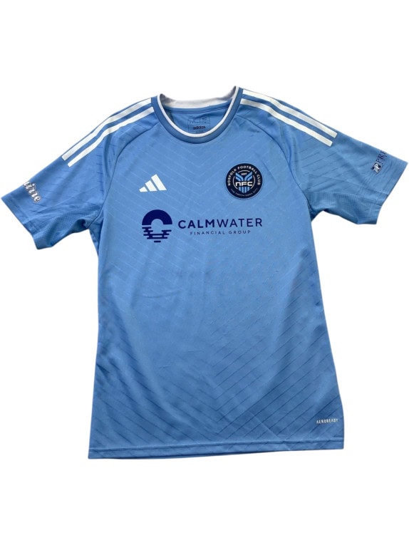 ADIDAS MAGLIA DA CALCIO SPORTIVA BLU UOMO PRE OWNED S