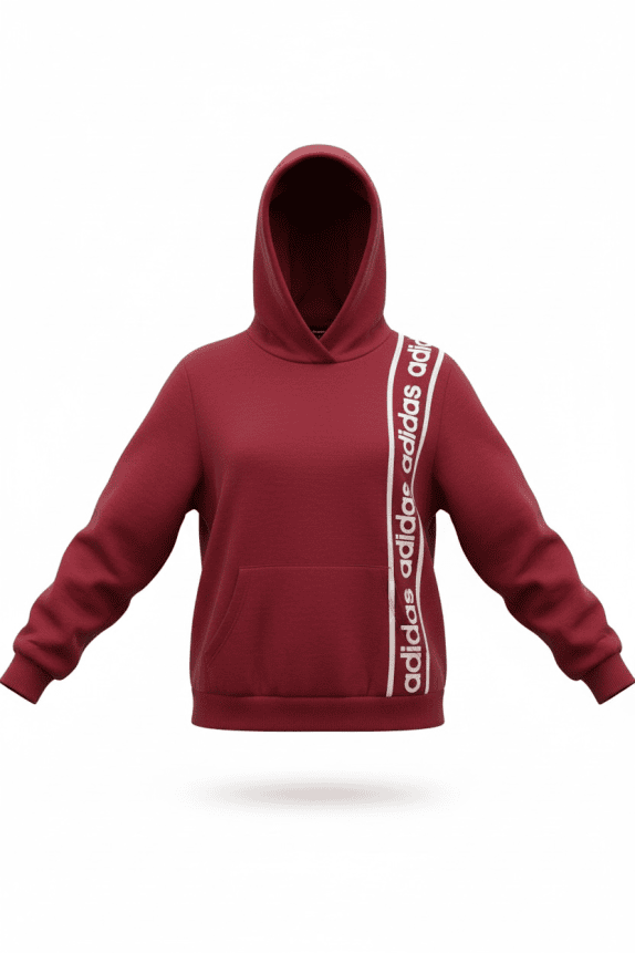 Adidas Hoodie Casual Logo Burgundy Women’s S