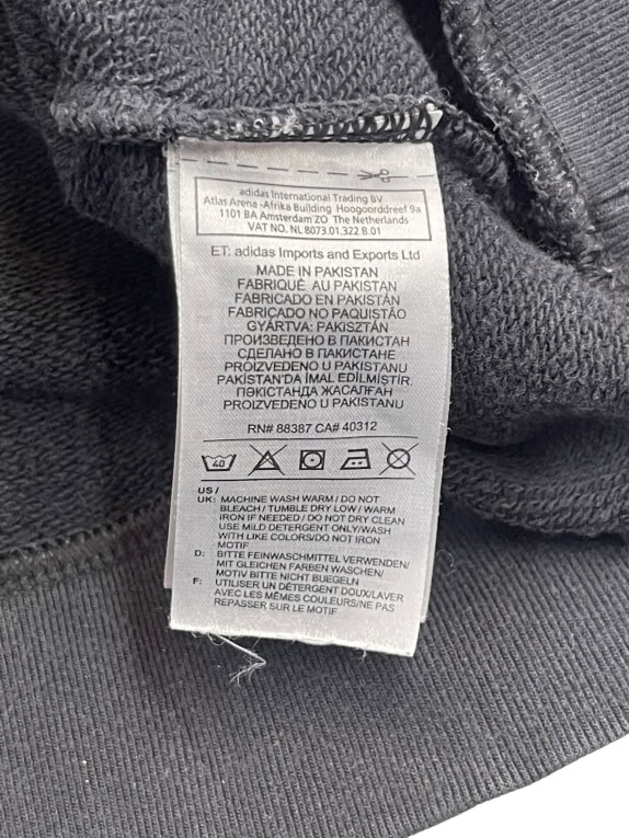 Adidas Sweatshirt Logo Dark Grey Unisex L