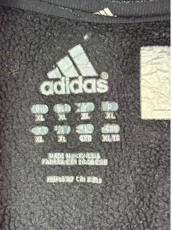 ADIDAS ΦΟΥΤΕΡ ΜΕ ΜΙΣΟ ΦΕΡΜΟΥΑΡ SPORTSWEAR ΜΑΥΡΟ ΑΝΤΡΙΚΟ PRE OWNED XL