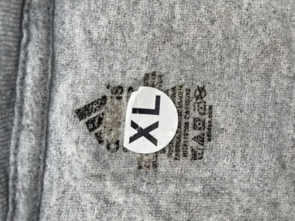 ADIDAS GRAPHIC LONGSLEEVE TEE SPORTSWEAR GREY MEN PRE OWNED XL