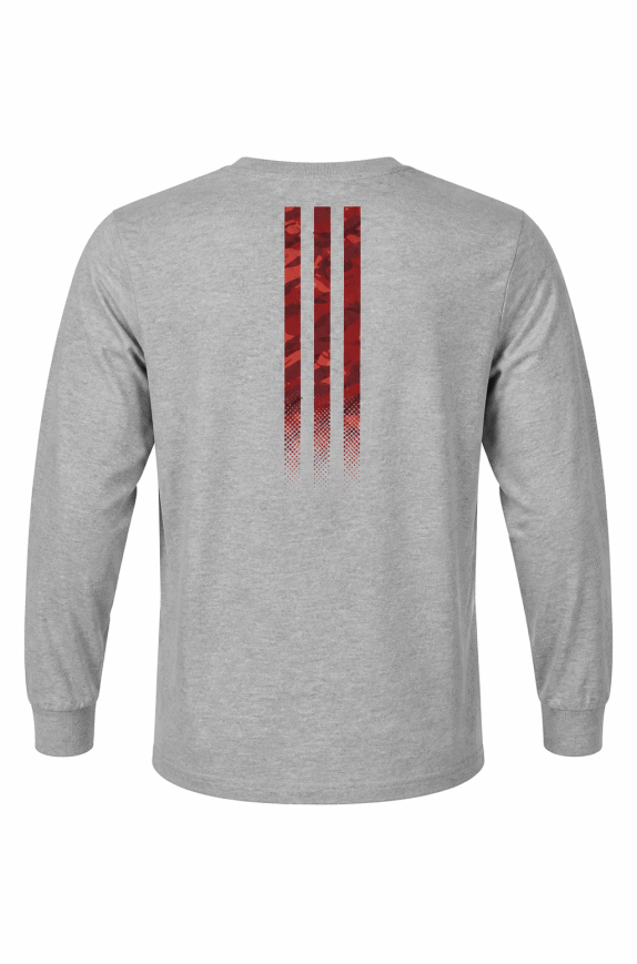 ADIDAS GRAPHIC LONGSLEEVE TEE SPORTSWEAR GREY MEN PRE OWNED XL