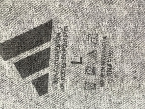 ADIDAS GRAPHIC TEE ATHLETIC GREY MEN PRE OWNED L
